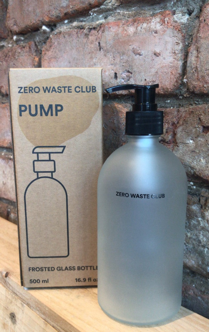 Zero Waste Club - 500 ml frosted glass pump bottle