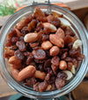 Peanuts and raisins (price per 100g)